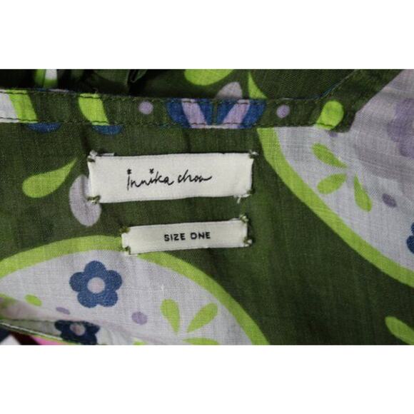 Floral Ruffle Green Blouse - Picture 3 of 14